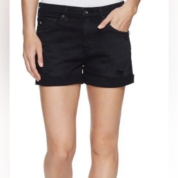 AG Adriano Goldschmied Denim - The Hailey Ex-Boyfriend Roll-Up Short - Size 25 - Picture 2 of 11